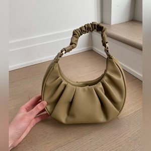 Mango mini hand bag in olive.